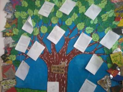 L'albero contro la mafia creato dai ragazzi della III E
