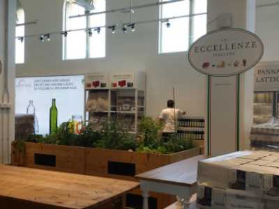 La sezione di Eataly dedicata all'agricoltura e  ai prodotti della terra