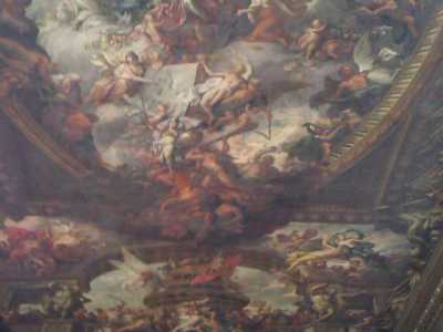 Gli affreschi all'interno della cappella dell'Old Royal Naval College a Greenwich