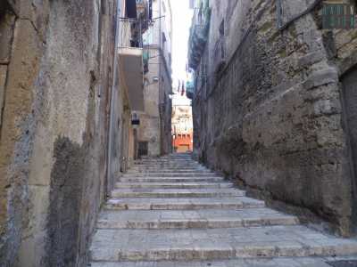 La discesa Vianuova che all�incrocio con via Di Mezzo, costituiva l�asse di ripartizione  tra �pittaggi�, i rioni di un tempo. Quelli della parte alta si chiamavano del Baglio e di San Pietro, quelli della zona bassa parte di Turripenne e del Ponte
