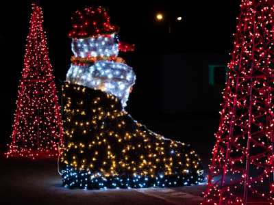 ...e un pupazzo di neve che sbuca da una scarpa