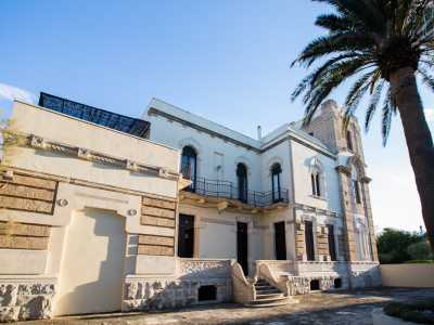Siamo cos� arrivati davanti alla facciata della bianca ed eclettica villa, in parte nascosta da alte palme