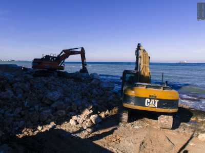 La zona in cui � attivo il cantiere 