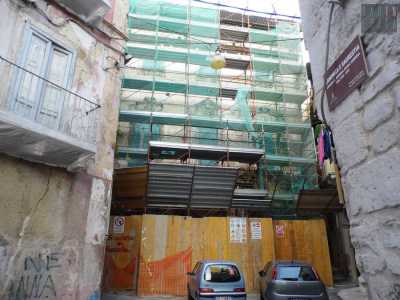 Palazzo Gallo, coperto dalle impalcature