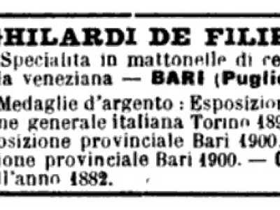 Opere che ricevettero grandi riconoscimenti: nel 1884 la medaglia d�argento all�esposizione generale italiana di Torino, quella d�oro a Palermo nel 1891-92, il diploma di merito a Chicago nel 1893 e all�esposizione provinciale di Bari nel 1900