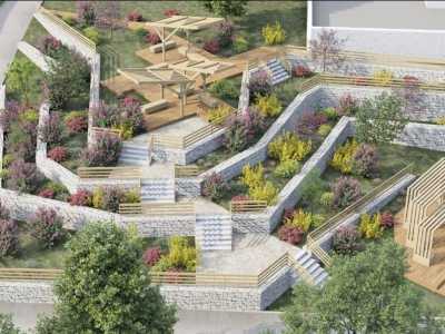 Questa ampia area di circa 15 ettari sar� trasformata in un altro parco con terrazzamenti, percorsi pedonali e collegamento diretto con il quartiere Japigia