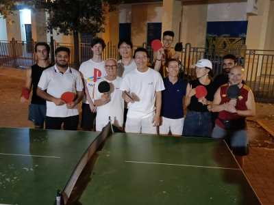Il gruppo del Raf Ping pong Bari
