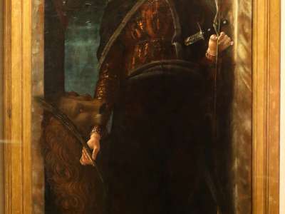 Mantegna replic� Sant�Eufemia con le stesse fattezze su una tela da lui firmata nel 1454 e oggi al Museo di Capodimonte a Napoli (foto di Sailko)