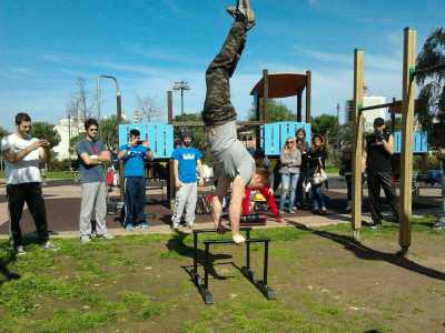 I Baristhenics durante un esercizio