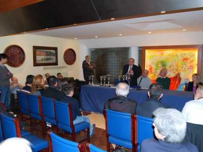 La sala di premiazione del Circolo Canottieri Barion Sporting Club Bari A.s.d. durante il Torneo Week End Citt� di Bari 2013
