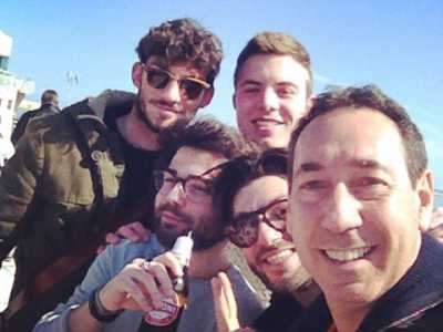 Durante le riprese con Mingo