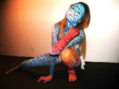 Body painting di Miguel Gomez, realizzato durante un esibizione ad Expoarte