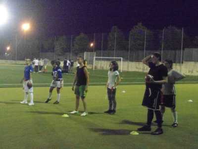 Alcune delle ragazze durante l'allenamento
