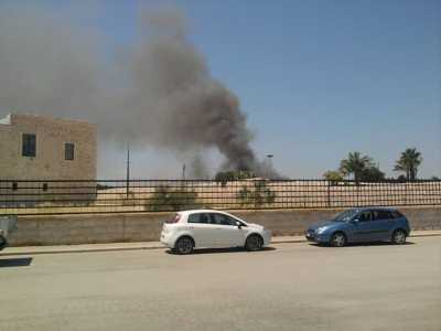 Molfetta, a fuoco il ristorante L'aragosta