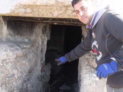 Apertura vandalica del secondo del bunker 