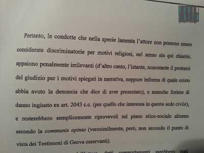 La conclusione della sentenza