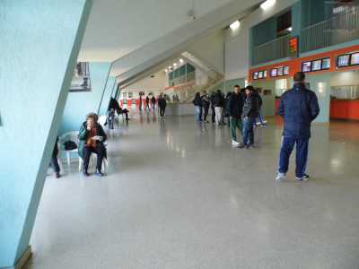 Il corridoio della sala scommesse
