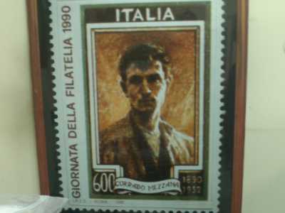 Francobollo commemorativo del pittore Corrado Mezzana (1890 - 1952)