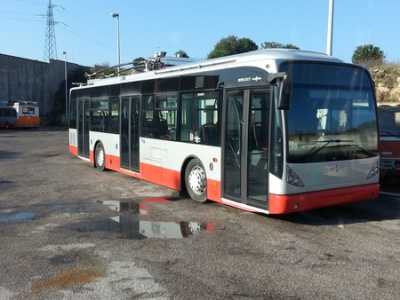 Filobus in deposito
