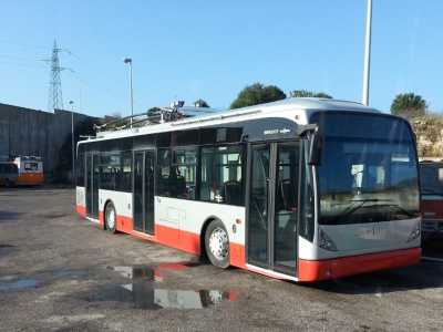 Filobus in deposito