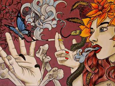  The Butterfly Effect di Deborah Genchi acrilico su legno 