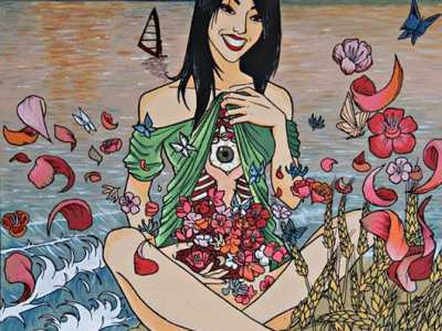 I see you di Deborah Genchi  acrilico su legno