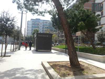 Panoramica attuale del giardino dedicato al maestro Raffaele De Bellis (1904-1994)