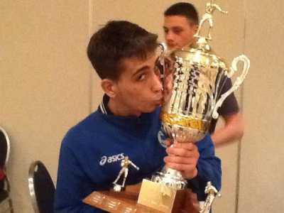 Giulio Di Gioia, 19 anni, dopo aver vinto un torneo in Canada con la nazionale italiana