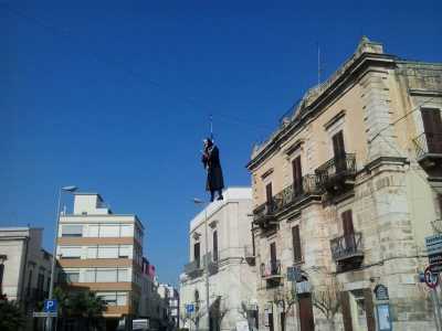 La Quarantana rubata in Piazza Cavallotti a Ruvo di Puglia