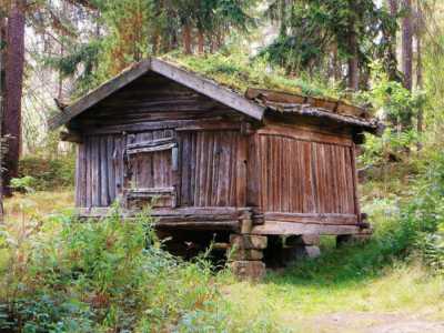 Una delle abitazioni della Finlandia del 1600-1700. Questa casa � parte del museo all'aperto finlandese situato sull'isola di Seurasaari