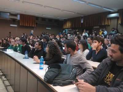 L'auditorium di via De Rossi gremito per l'occasione