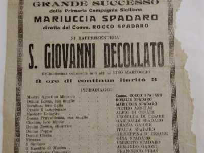 Un manifesto del Teatro Fenice, uno dei pi� piccoli di Bari, risalente al 1925