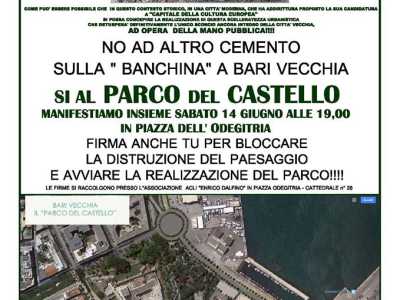 La locandina affissa in centinaia di esercizi commerciali di Bari