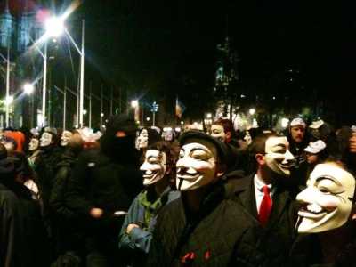 5 novembre 2012 al Trafalgar Square di Londra