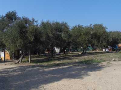 Il campo Rom davanti alla chiesa rupestre di Santa Candida.