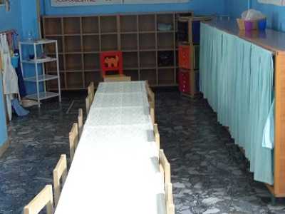 Area della merenda nella sezione montessoriana della scuola dell'Infanzia dell'Istituto Comprensivo Mazzini-Modugno