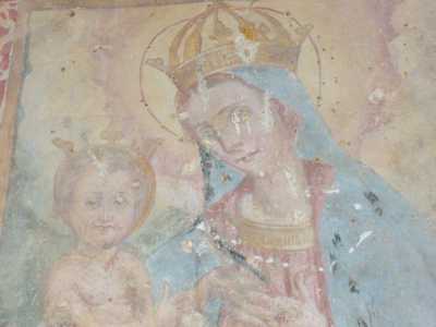 Madonna col fringuello, nella chiesetta della Madonna delle Grazie