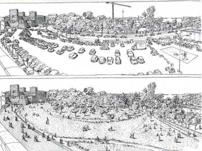 Il disegno del Parco del Castello: lo stato attuale e il risultato finale