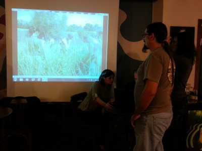 Marco Pretruzzelli prepara le slide della presentazione