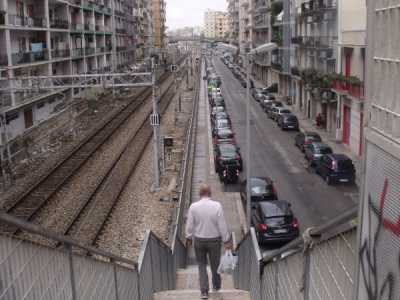 scala di sinistra in viale Traiano