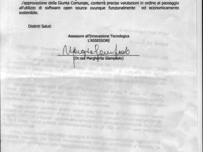 Risposta dell'assessore all'innovazione tecnologia - pagina 2