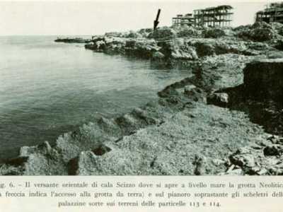 Veduta di Cala Scizzo prima che fosse invasa dalle costruzioni
