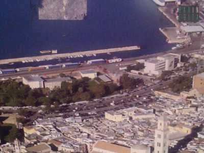 Vista aerea della zona portuale interessata