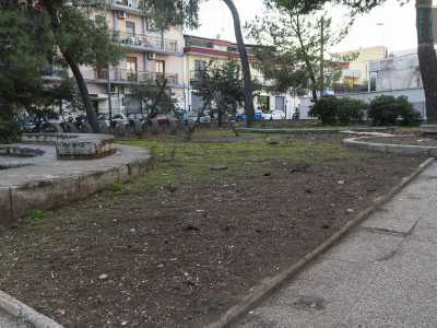 Uscendo dal centro storico tramite via Pizzoli ci ritroviamo in un altro angolo che necessiterebbe di maggiori cure: i giardinetti antistanti la Chiesa di San Francesco