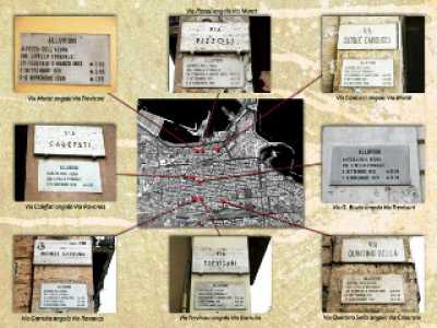 a ricordo delle alluvioni del 1905, 1915 e 1926 (foto ed elaborazione di Michele Mossa e Leonardo Caggiani)
(Blog ambienteambienti.com di Antonello Fiore)