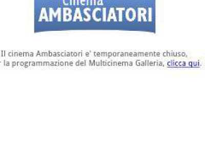 pagina internet dell'Ambasciatori che rimanda al multisala Galleria