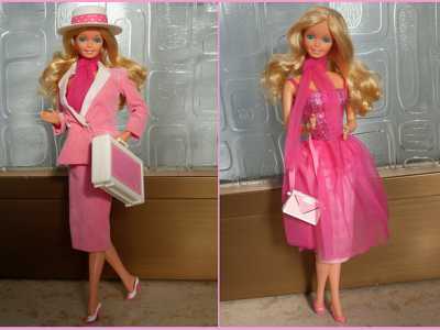 La Barbie day to night era dotata degli accessori che le permettevano di cambiare rapidamente il proprio outfit, passando da un look da ufficio a uno da sera
