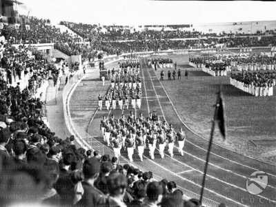 I campionati italiani della giovent� fascista all'interno dello stadio della Vittoria