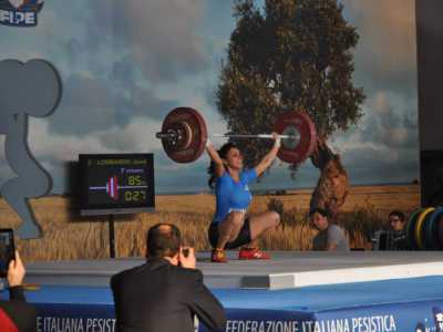 Valenzano, la Nazionale femminile di pesistica