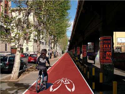 La pista ciclabile in corso Italia